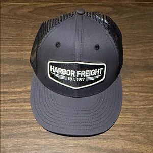 Harbor Freight Black Trucker Hat NWT